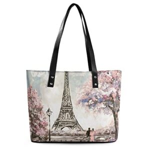 womens handbag paris street leather tote bag top handle satchel bags for lady