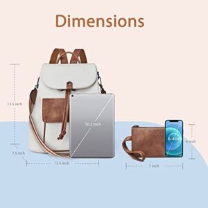 OPAGE Backpack Purse for Women Leather Backpack Purses Fashion Designer Travel Backpack Ladies Shoulder Bags With Wristlet