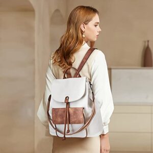 OPAGE Backpack Purse for Women Leather Backpack Purses Fashion Designer Travel Backpack Ladies Shoulder Bags With Wristlet