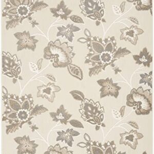 Nourison Aloha Indoor/Outdoor Beige 3'6" x 5'6" Area -Rug, Easy -Cleaning, Non Shedding, Bed Room, Living Room, Dining Room, Deck, Backyard, Patio, High Traffic (4x6)