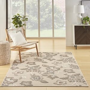 Nourison Aloha Indoor/Outdoor Beige 3'6" x 5'6" Area -Rug, Easy -Cleaning, Non Shedding, Bed Room, Living Room, Dining Room, Deck, Backyard, Patio, High Traffic (4x6)