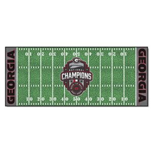 fanmats university of georgia 2022-23 national champions field runner mat – 30in. x 72in.
