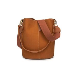 bucket bag for women, leather bucket designer handbag purses, lady totes hobo bags, with shoulder strap, for work daily