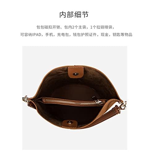 Bucket Bag for Women, Leather Bucket Designer Handbag Purses, Lady Totes Hobo Bags, with Shoulder Strap, for Work Daily