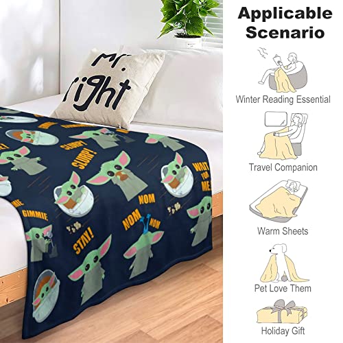 Super Soft Blanket Throw Flannel Fleece Blankets Comfortable Warm Bedding Gifts for Kids Adults Sofa Bed Living Room 50"X40"