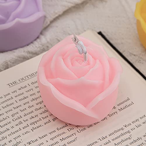 1 PCS Rose Shape Aromatherapy Scented Candle,Valentines Day Gifts for Her,Candles Gifts for Women,Aromatherapy Candles for Home Decor,Valentine Thanksgiving Christmas Gift for Women(Pink)