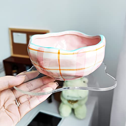 2Pcs Acrylic Irregular Coaster, Transparent Coaster for Desk, Creative Decorative Plate Coaster Mug Pad Mug Pad Coffee Cup Coaster Dining Table Shooting Props (7x6 Inch)