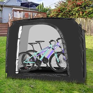 Bike Storage Tent Portable Shed Cover for Bikes, Lawn Mower, Garden Tools, Waterproof Outdoor Backyard Storage Tent Shelter