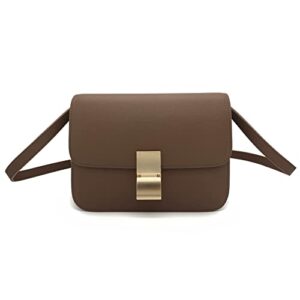 oohoo small square satchel purse for women crossbody clutch retro shoulder bag classic fashion handbags with adjustable strap