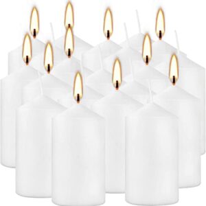 2x4 High White Pillar Candles, Set of 20, Unscented. Bulk Buy. Ideal for Wedding, Emergency Lanterns, Spa, Aromatherapy, Party