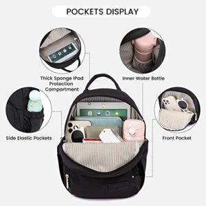 LOVEVOOK Mini Backpack Purse for Women, Small Fashion Backpack, Lightweight Cute Daypack for Travel Dating Black