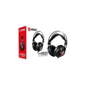 MSI H991 Wired PC Gaming Headset, Built-in Microphone, Noise Cancellation, in-Line Control, Ergonimic Design, Adjustable Headband, Notebook/PC/Mobile