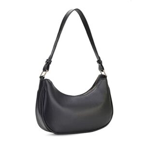 fashion new handbag, small hobo bags for women dumpling shoulder bag armpit bag moon handbag with zipper closure (g-black)