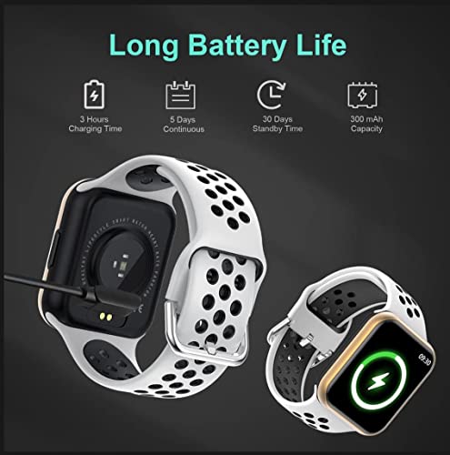 2023 Smart Watch,Fitness Activity Tracker 1.72"Touch Screen Fitness Watch with Heart Rate Sleep Monitor,Blood Oxygen,Step Counter for Men Women Kids 3ATM Waterproof Smartwatch Sports for iOS Android