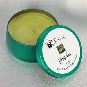 petrichor candle | soy wax, 7 oz, hand poured, spring, summer, easter, smell of rain & dirt, forest, scented candle