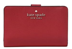 kate spade new york staci medium compact bifold wallet in red currant