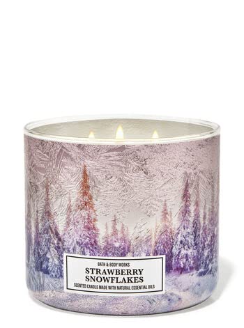 Strawberry Snowflakes 3 Wick Candle 14.5 oz / 411 g