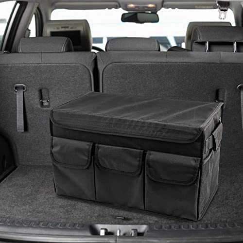 Car Duffle Bag Multiple Storage Compartments Car Trunk Organizer Container Foldable Car Trunk Extra Storage Space Box (D 48 * 28 * 30cm)