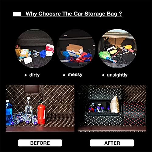 Multipurpose Collapsible Car Trunk Storage Organizer with Lid Portable Car Storage Bag Car Trunk Organizer (50CM.)