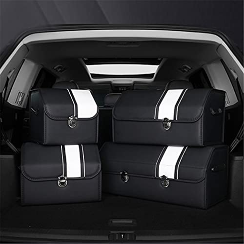 Heavy Car Trunk Storage Box Pp Board Waterproof Foldable Car Storage Bag Leather Finishing Box Organizer Trunk Stowing Tidying (White Space Element (1) 3)