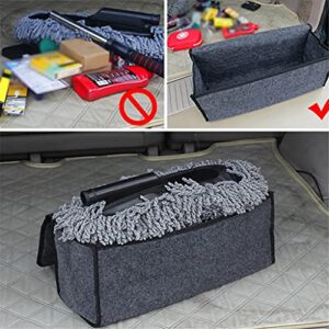 Car Trunk Storage Bag Foldable Felt Car Trunk Storage Box Travel Luggage Tool Neat Car Shape Gray Car Storage Box