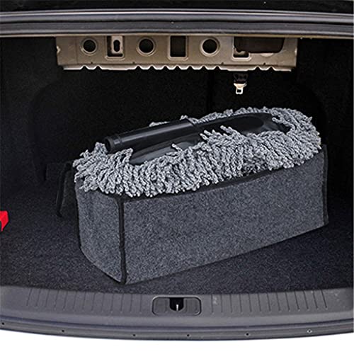 Car Trunk Storage Bag Foldable Felt Car Trunk Storage Box Travel Luggage Tool Neat Car Shape Gray Car Storage Box