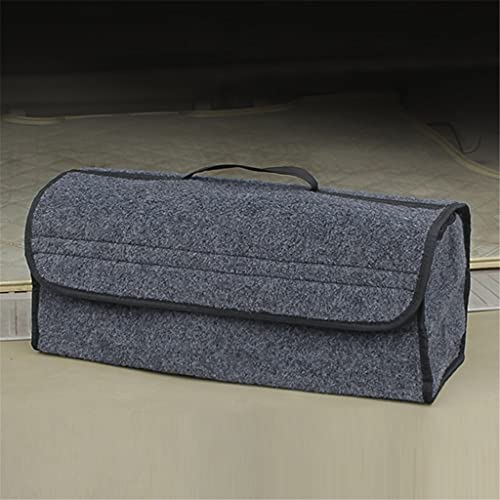 Car Trunk Storage Bag Foldable Felt Car Trunk Storage Box Travel Luggage Tool Neat Car Shape Gray Car Storage Box