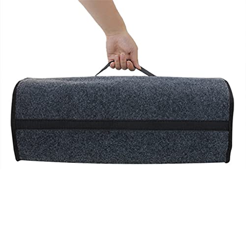 Car Trunk Storage Bag Foldable Felt Car Trunk Storage Box Travel Luggage Tool Neat Car Shape Gray Car Storage Box