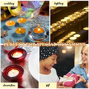 200 Pcs Scented Tea Lights Candles Vanilla Tea Candles, 4 Hour Long Burn Time White Small Candle for Christmas Home Wedding Party Holiday Dinner Table Decoration