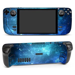 full body vinyl skin stickers decal cover for steam deck handheld gaming pc – blue outer space