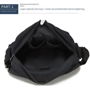 Goth Purse Grunge Skull Messenger Bag Y2K Backpack Gothic Punk Shoulder Satchels Harajuku School Handbag (Black)