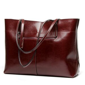 kkp fashion versatile tote bag shoulder bag women’s bag(vintage wine red)