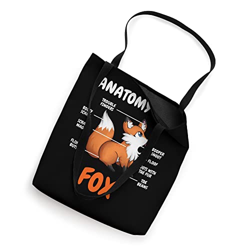 Anatomy Of a Fox Funny animal Sweet carnivore Fox Tote Bag