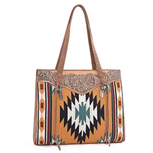 montana west aztec tapestry hobo bag with wallet western purse and handbag for women mbb-tr145g-816br