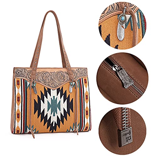 Montana West Aztec Tapestry Hobo Bag with Wallet Western Purse and Handbag for Women MBB-TR145G-816BR