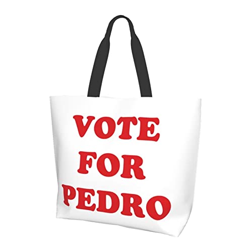 Coirtbom Vote For Pedro 2024 Tote Bag Ladies Cute Shopping Bag Large Capacity Shoulder Bag Work Fit Fashion Handbag Organizer