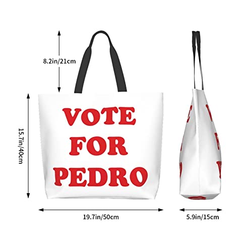 Coirtbom Vote For Pedro 2024 Tote Bag Ladies Cute Shopping Bag Large Capacity Shoulder Bag Work Fit Fashion Handbag Organizer