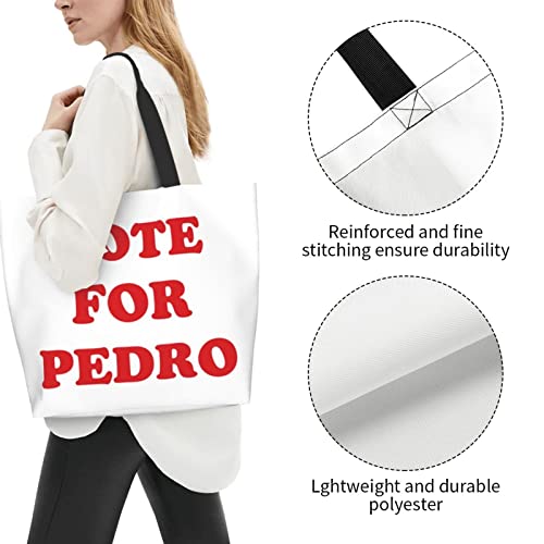 Coirtbom Vote For Pedro 2024 Tote Bag Ladies Cute Shopping Bag Large Capacity Shoulder Bag Work Fit Fashion Handbag Organizer