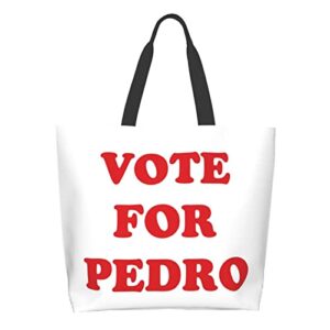 Coirtbom Vote For Pedro 2024 Tote Bag Ladies Cute Shopping Bag Large Capacity Shoulder Bag Work Fit Fashion Handbag Organizer