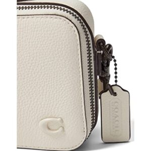 COACH Charter Slim Crossbody in Pebble Leather with Sculpted C Hardware Branding Chalk One Size