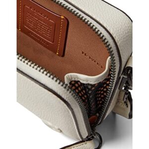 COACH Charter Slim Crossbody in Pebble Leather with Sculpted C Hardware Branding Chalk One Size