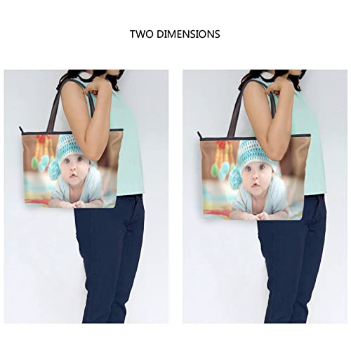 cooltfun Custom Tote Bag Customized Tote Purse Personalized Tote Bag,Custom Photo Tote Bag for Women