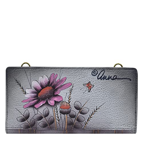 Anna by Anuschka Bi-Fold Wallet with Strap, Multicolor