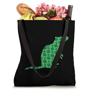 Lucky St Patrick's Day Rat - 4 Leaf Clover Graphic Tote Bag