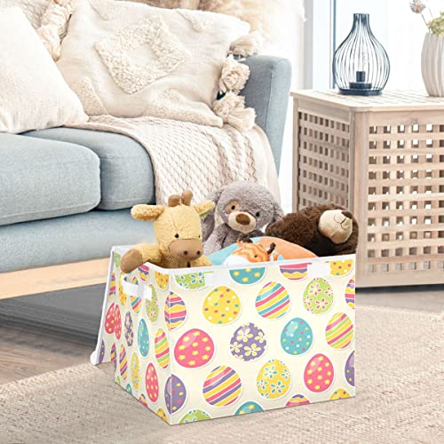 senya Storage Bins with Lids Foldable Storage Baskets Storage Cubes Collapsible Closet Organizer Containers with Cover Easter Egg for Home Office Organizer Closet, Shelves, Toy, Nursery