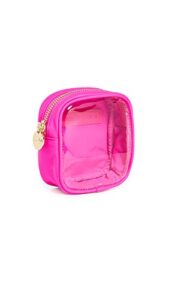 stoney clover lane women’s nylon clear mini pouch, fuschia, one size