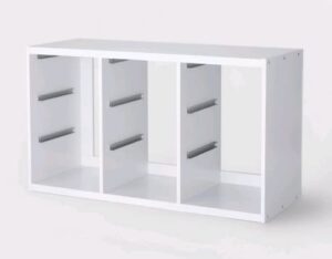 triple opening sliding bin cube white – brightroom
