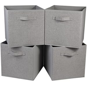 ovakia storage cube organizer 4 pack collapsible closet bins with handle fabric storage boxes for clothing organization shelf basket for bedroom living room playroom