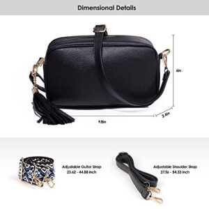 Dochais Crossbody Bag for Women Trendy Wide Strap Shoulder Bag Crossbody Bag Purse Two Adjustable Strap Camera Crossbody Purse