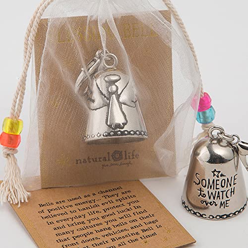 Angel Wing Bell, Bell of Good Luck Gift Blessing Bell Friends are Angels Silver Bell Decorations Christmas Tiny Silver Bell Suitable Gift for Friend or Loved One Angel Blessing Bell Always